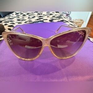 Linda Farrow Gold and Brown Sunglasses